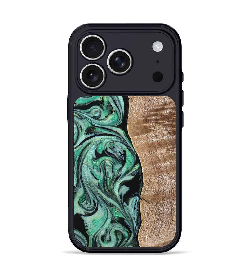 iPhone 17 Pro Wood Phone Case - Raphael (Green, 824910)