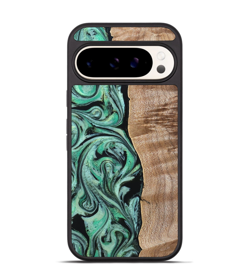 Pixel 9 Wood Phone Case - Raphael (Green, 824910)