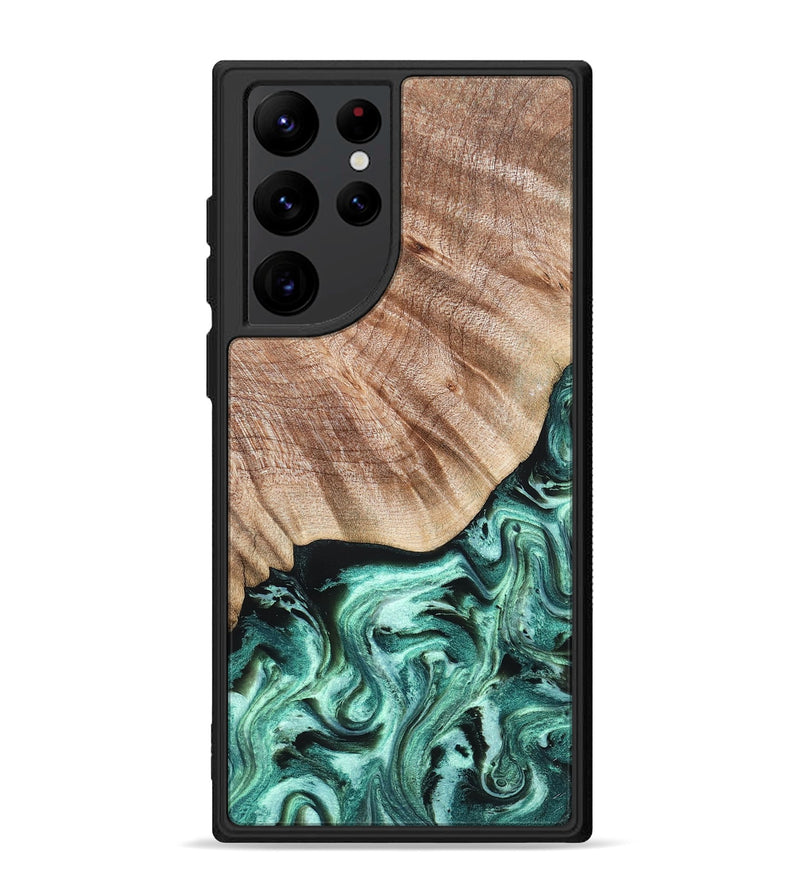 Galaxy S22 Ultra Wood Phone Case - Arya (Green, 824911)