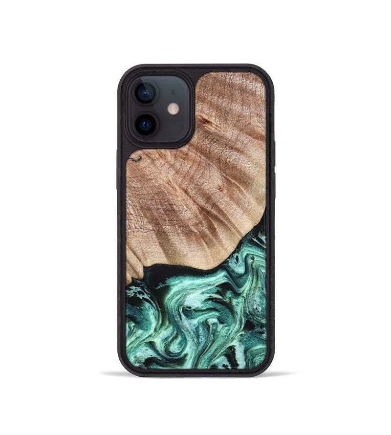 iPhone 12 mini Wood Phone Case - Arya (Green, 824911)