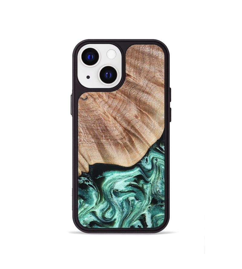 iPhone 13 mini Wood Phone Case - Arya (Green, 824911)