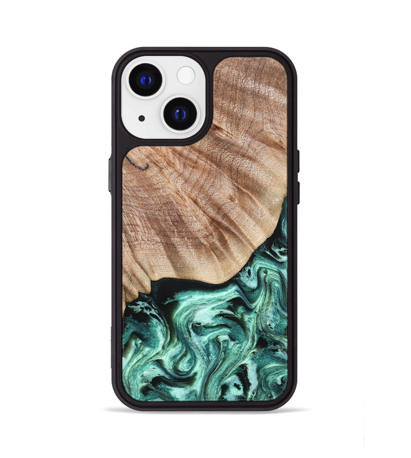 iPhone 13 Wood Phone Case - Arya (Green, 824911)