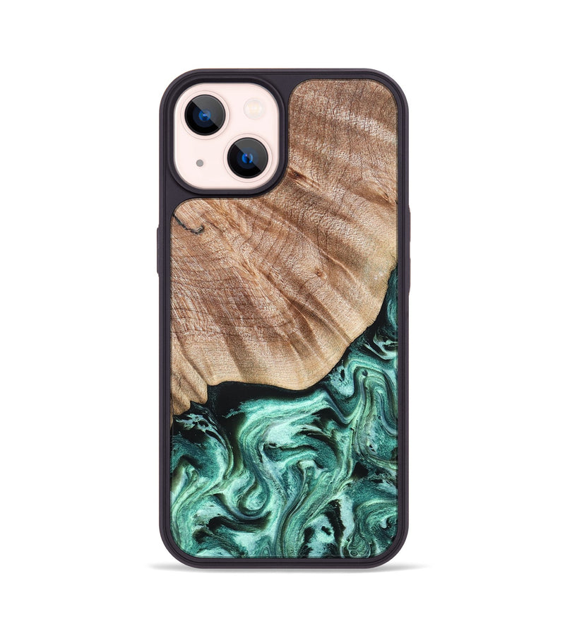 iPhone 14 Wood Phone Case - Arya (Green, 824911)