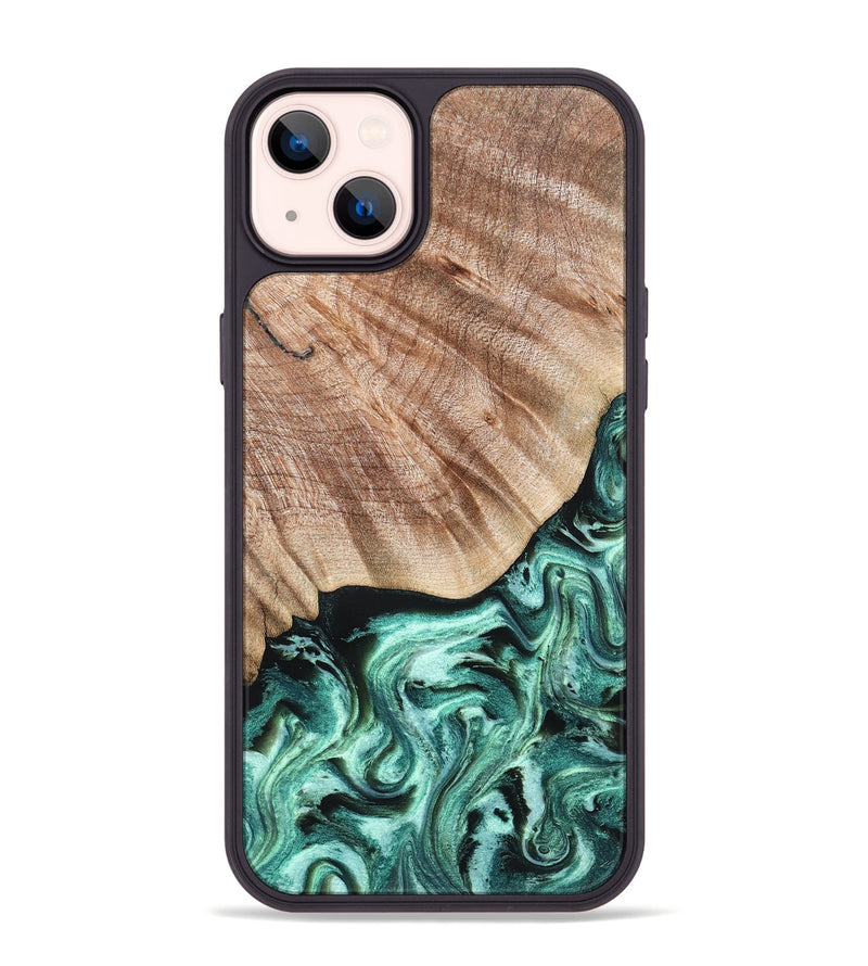 iPhone 14 Plus Wood Phone Case - Arya (Green, 824911)