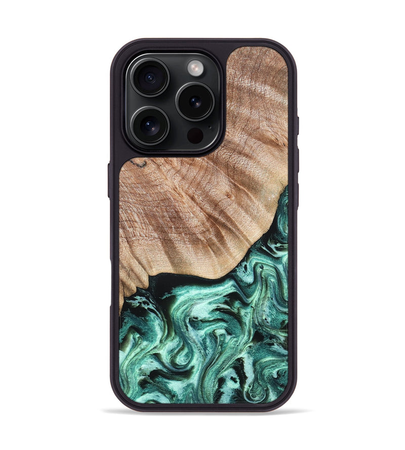 iPhone 16 Pro Wood Phone Case - Arya (Green, 824911)