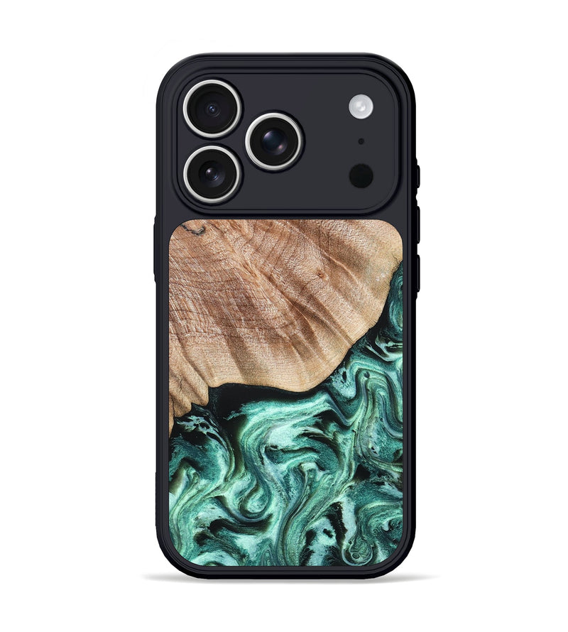 iPhone 17 Pro Wood Phone Case - Arya (Green, 824911)