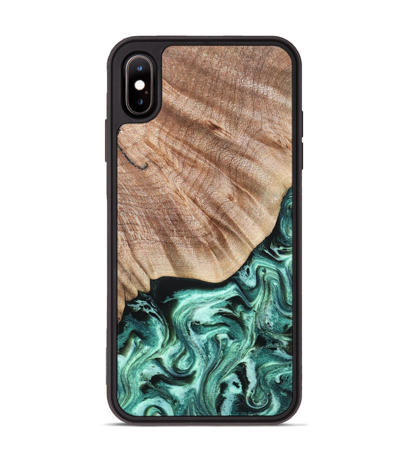 iPhone Xs Max Wood Phone Case - Arya (Green, 824911)