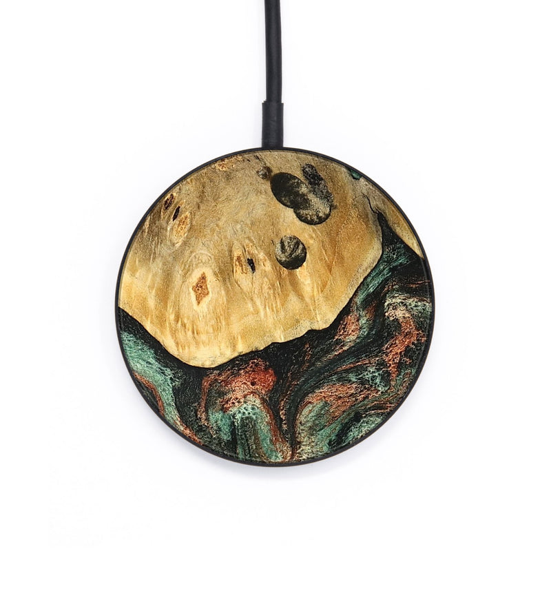 Circle Wood Wireless Charger - Liddie (Green, 824912)