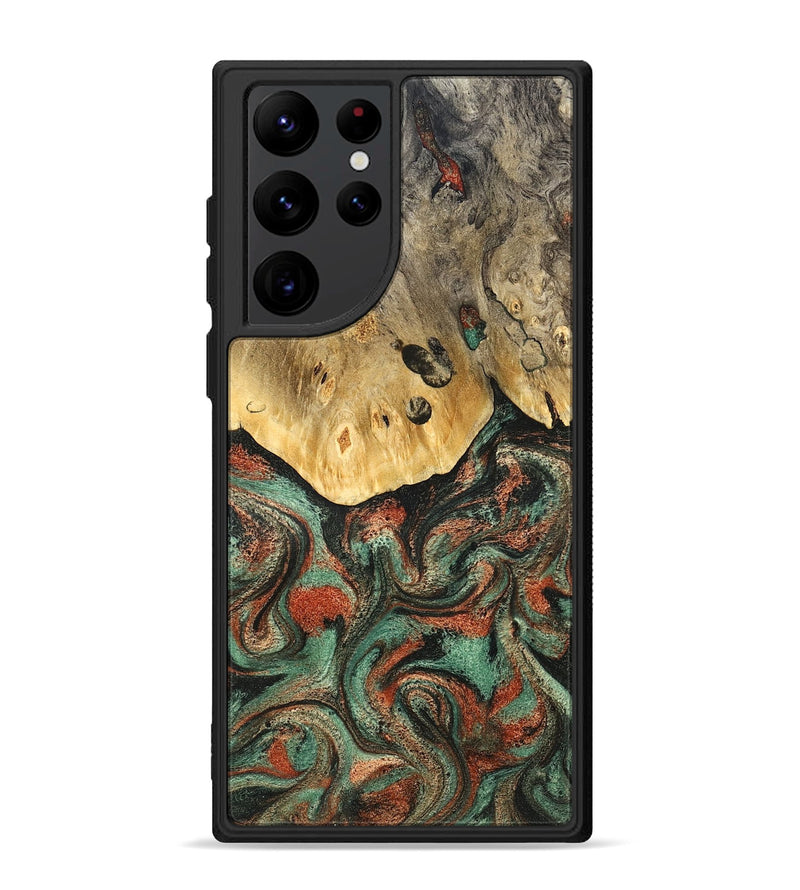Galaxy S22 Ultra Wood Phone Case - Liddie (Green, 824912)