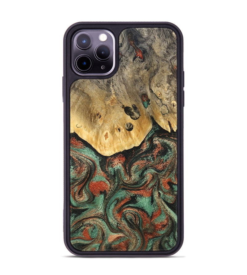 iPhone 11 Pro Max Wood Phone Case - Liddie (Green, 824912)