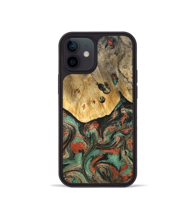 iPhone 12 mini Wood Phone Case - Liddie (Green, 824912)