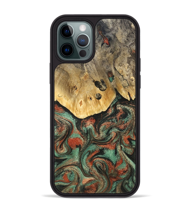 iPhone 12 Pro Max Wood Phone Case - Liddie (Green, 824912)