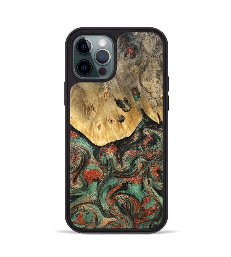 iPhone 12 Pro Wood Phone Case - Liddie (Green, 824912)