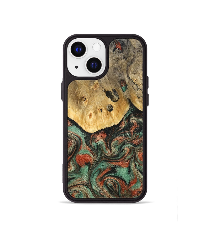 iPhone 13 mini Wood Phone Case - Liddie (Green, 824912)