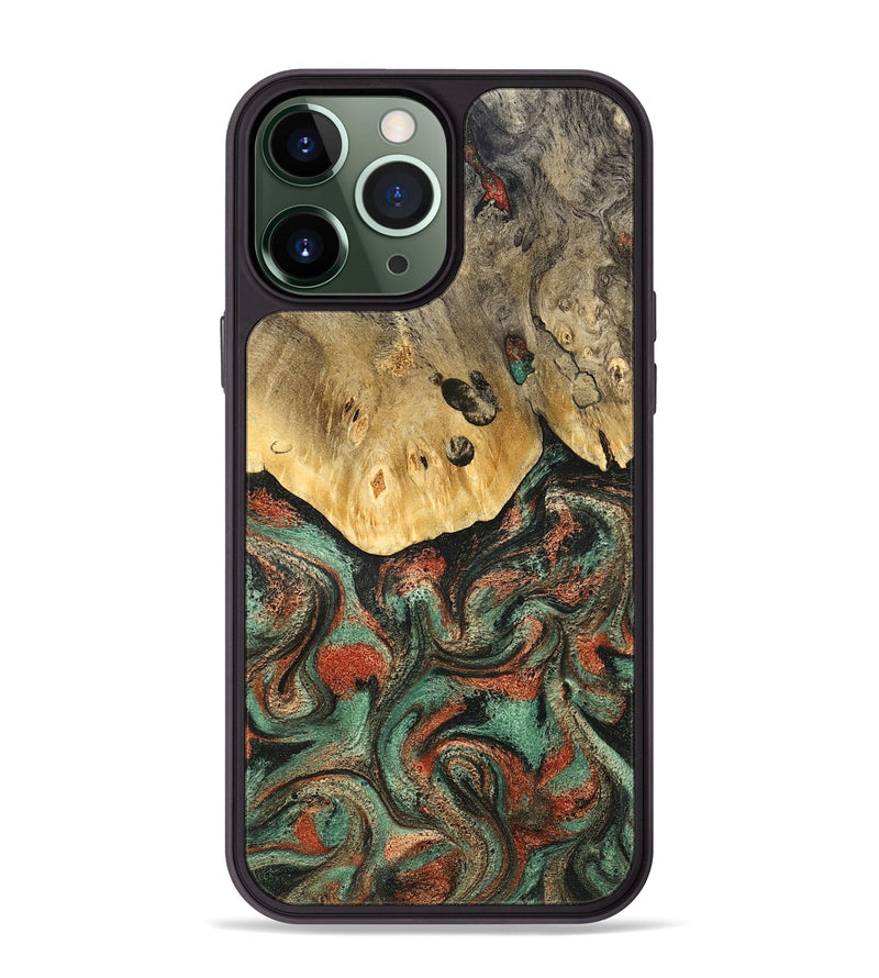 iPhone 13 Pro Max Wood Phone Case - Liddie (Green, 824912)