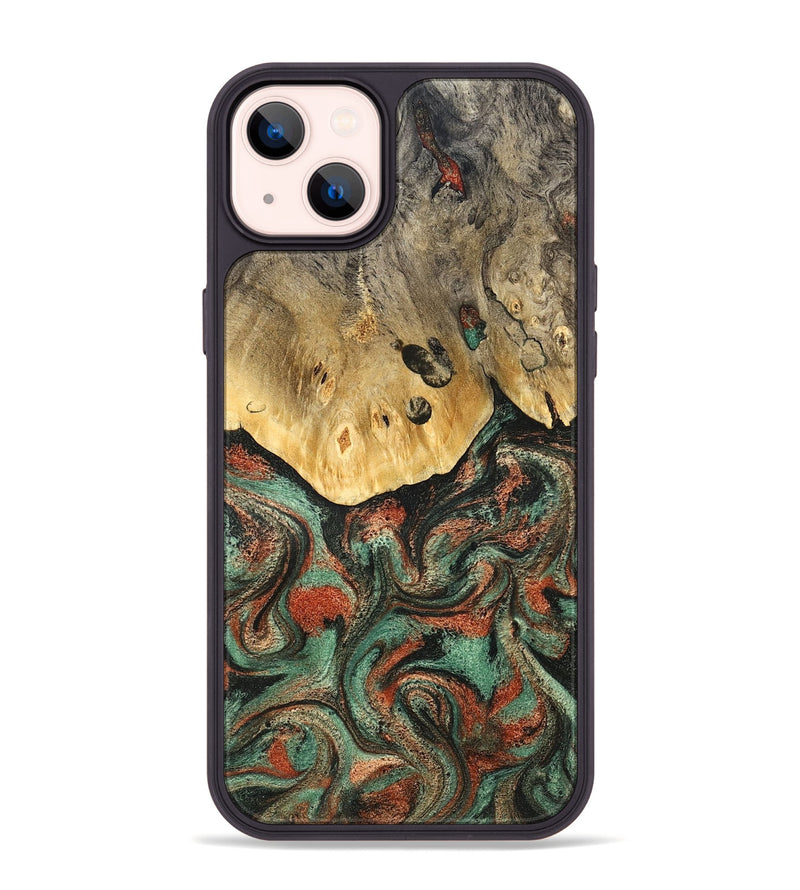 iPhone 14 Plus Wood Phone Case - Liddie (Green, 824912)