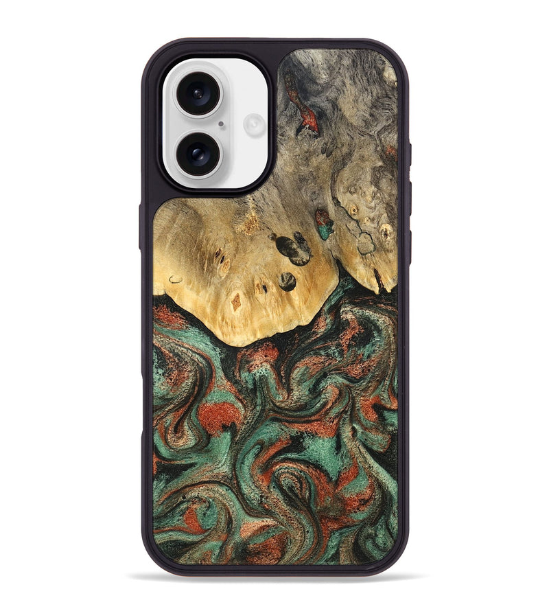 iPhone 16 Plus Wood Phone Case - Liddie (Green, 824912)