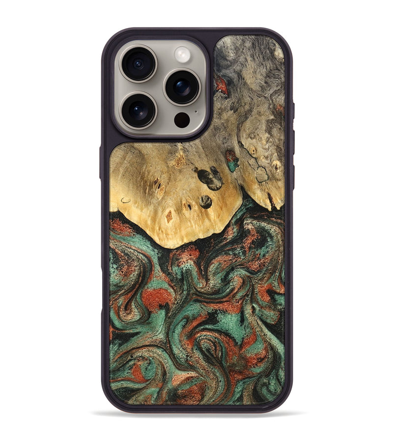 iPhone 16 Pro Max Wood Phone Case - Liddie (Green, 824912)