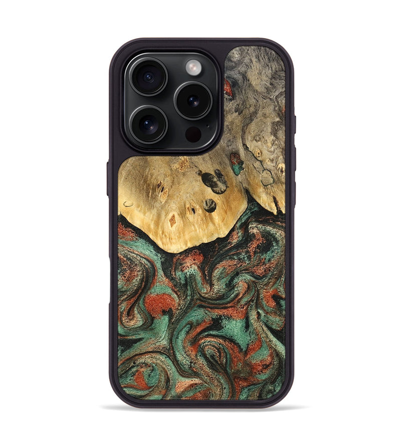 iPhone 16 Pro Wood Phone Case - Liddie (Green, 824912)