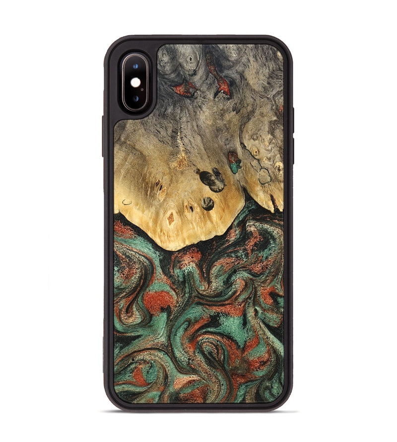 iPhone Xs Max Wood Phone Case - Liddie (Green, 824912)