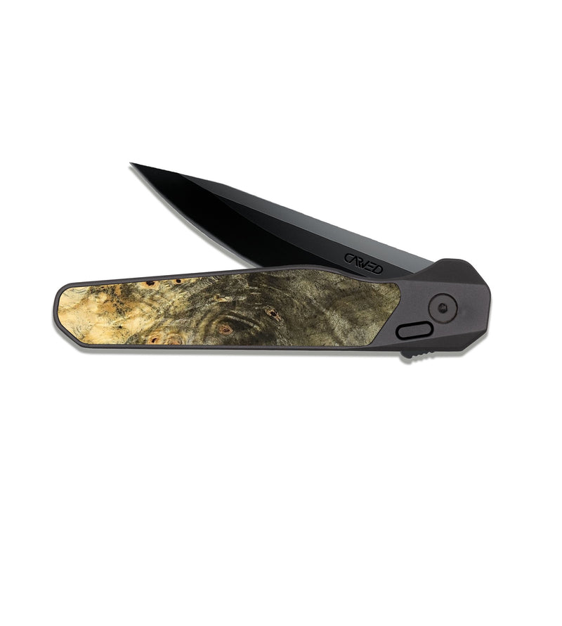 EDC Dark Slate Wood Pocket Knife - Adella (Wood Burl, 824919)