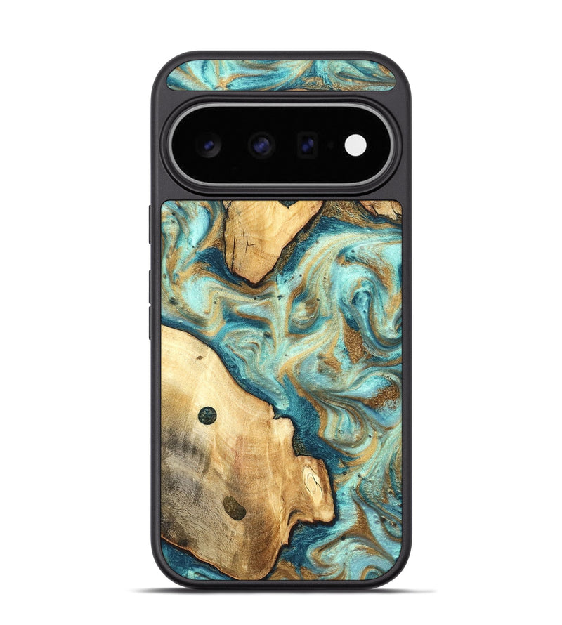 Pixel 11 Pro Wood Phone Case - Osiris (Teal & Gold, 824921)