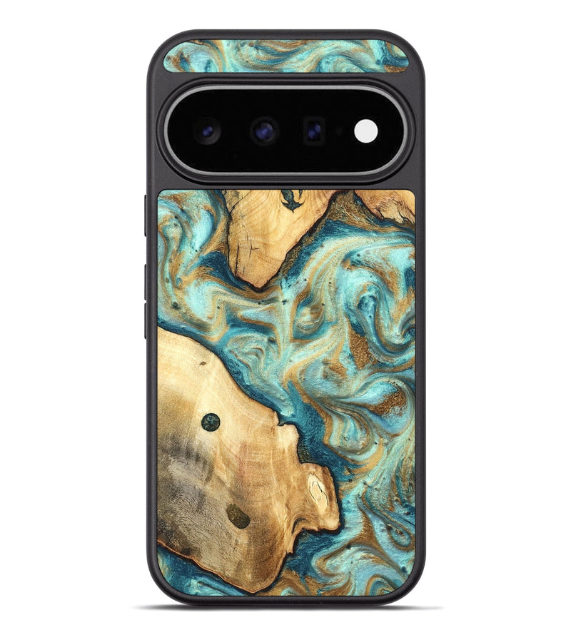 Pixel 11 Pro XL Wood Phone Case - Osiris (Teal & Gold, 824921)