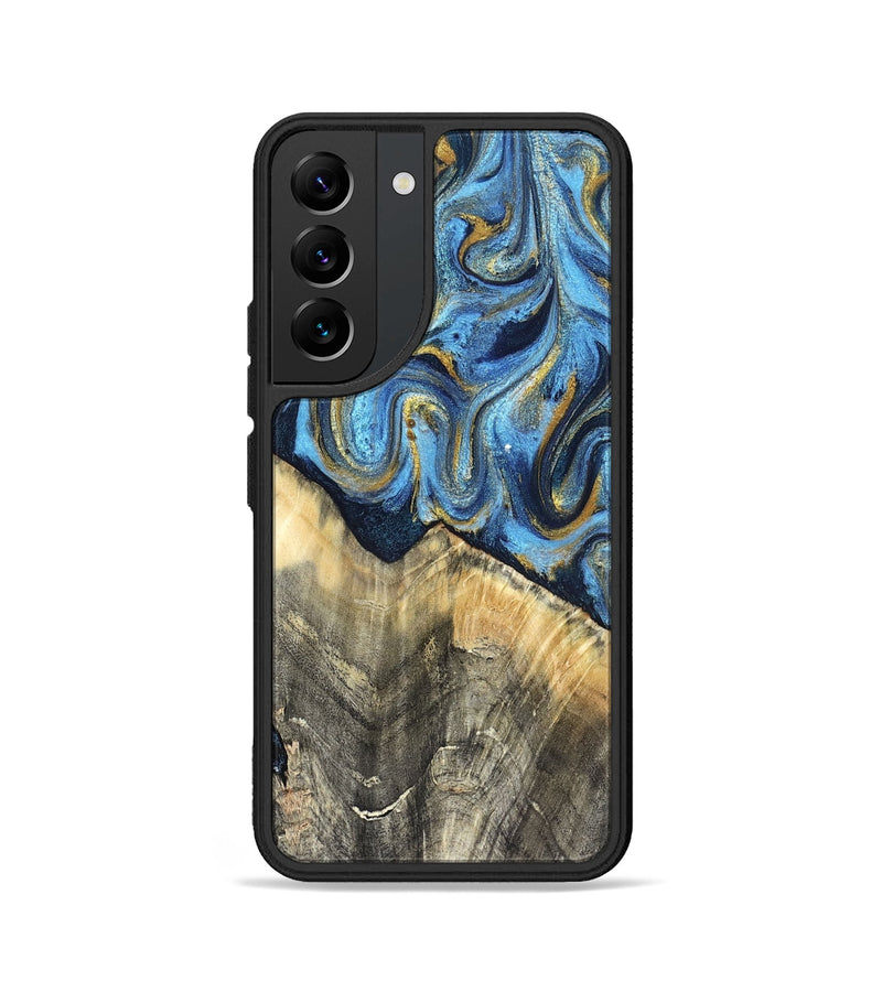Galaxy S22 Wood Phone Case - Kristyn (Teal & Gold, 824924)