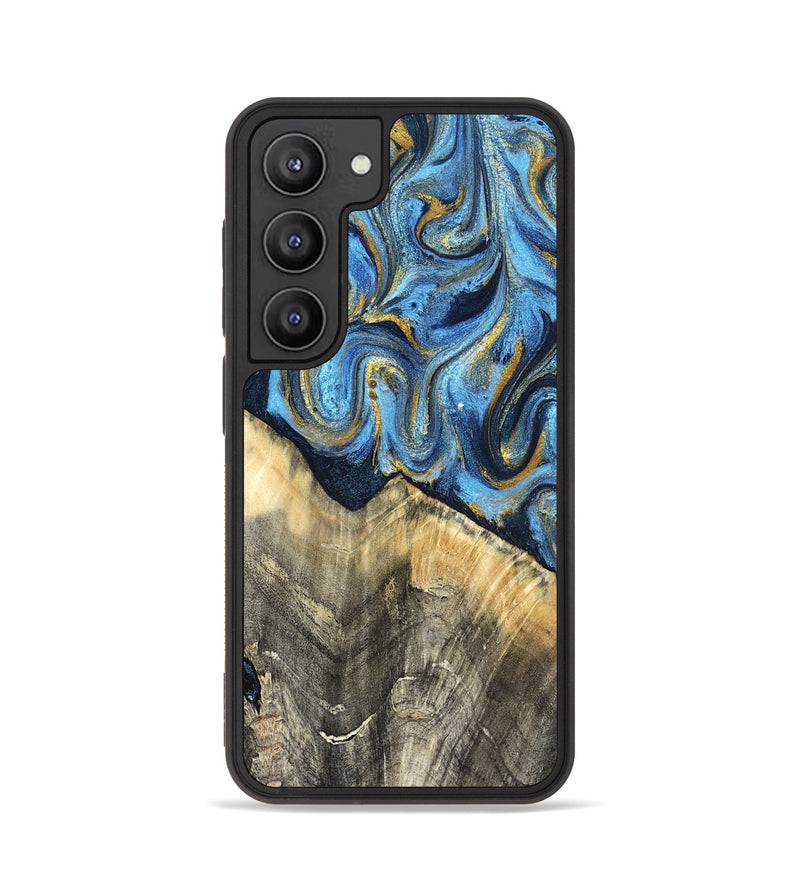 Galaxy S23 Wood Phone Case - Kristyn (Teal & Gold, 824924)