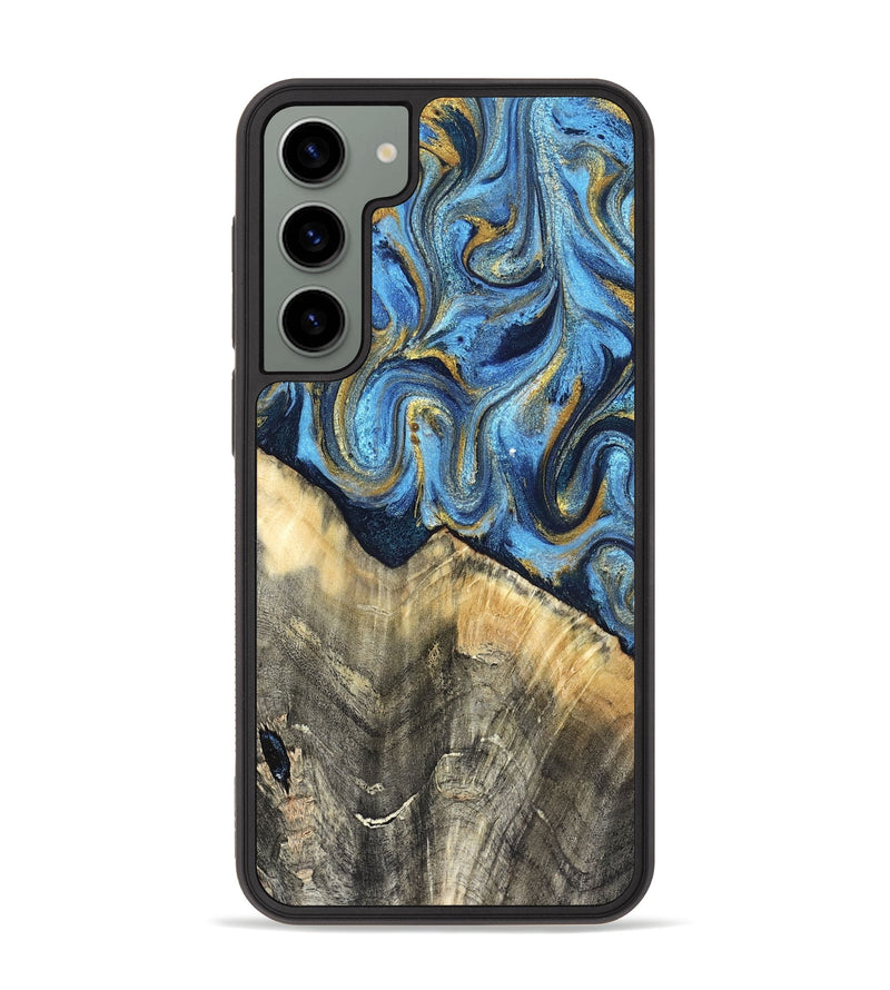 Galaxy S23 Plus Wood Phone Case - Kristyn (Teal & Gold, 824924)