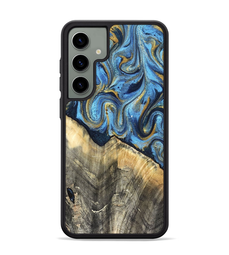 Galaxy S24 Plus Wood Phone Case - Kristyn (Teal & Gold, 824924)