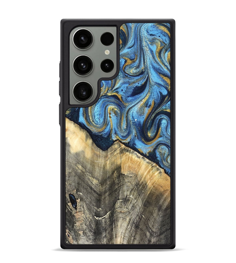 Galaxy S24 Ultra Wood Phone Case - Kristyn (Teal & Gold, 824924)