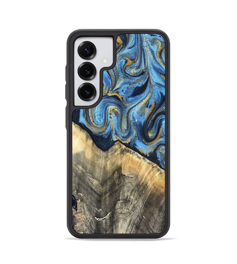 Galaxy S25 Wood Phone Case - Kristyn (Teal & Gold, 824924)