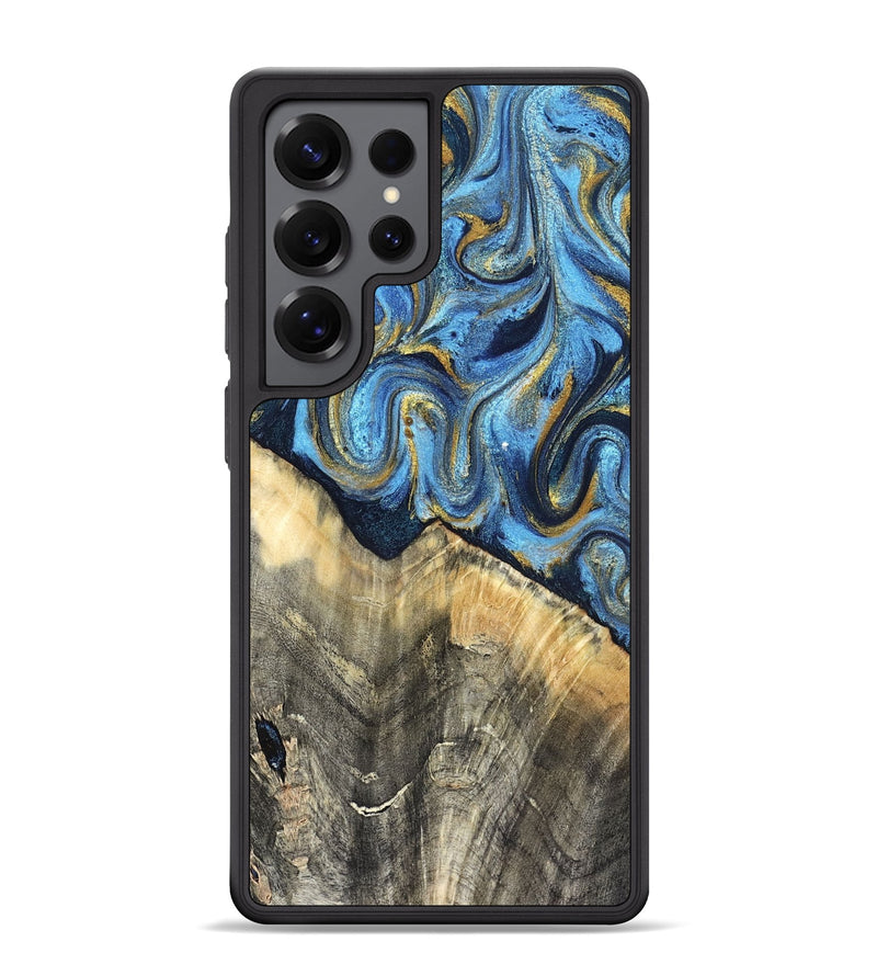 Galaxy S25 Ultra Wood Phone Case - Kristyn (Teal & Gold, 824924)