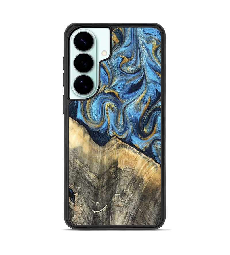 Galaxy S26 Plus Wood Phone Case - Kristyn (Teal & Gold, 824924)