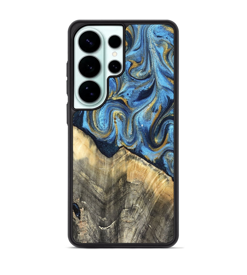 Galaxy S26 Ultra Wood Phone Case - Kristyn (Teal & Gold, 824924)