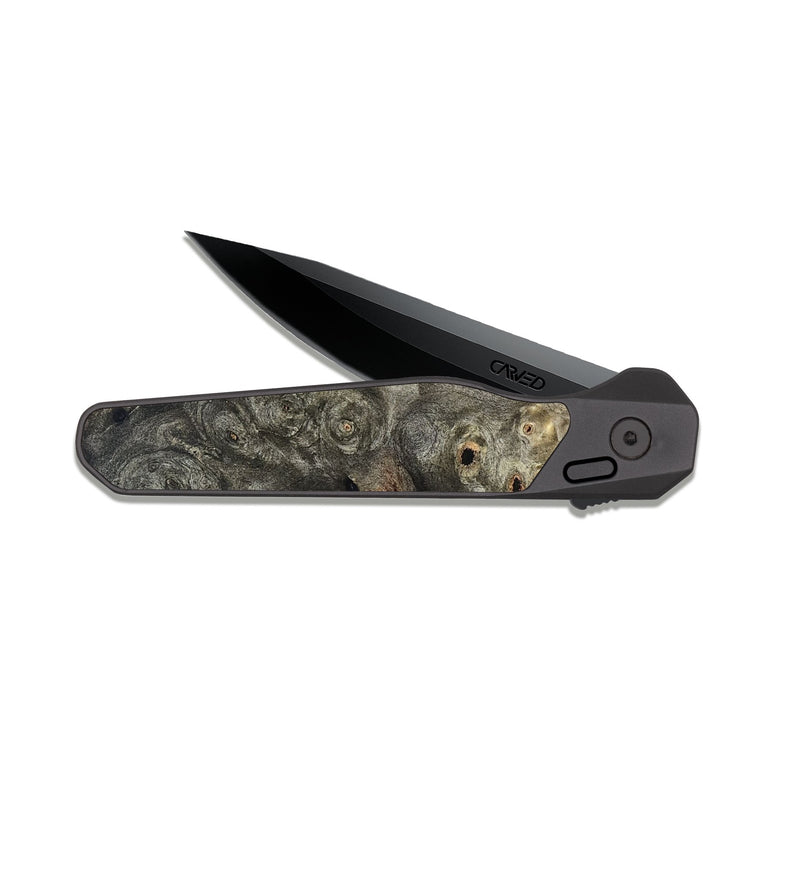 EDC Dark Slate Wood Pocket Knife - Donnie (Wood Burl, 824931)