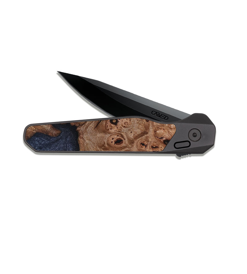 EDC Dark Slate Wood Pocket Knife - Ryann (Wood Burl, 824937)
