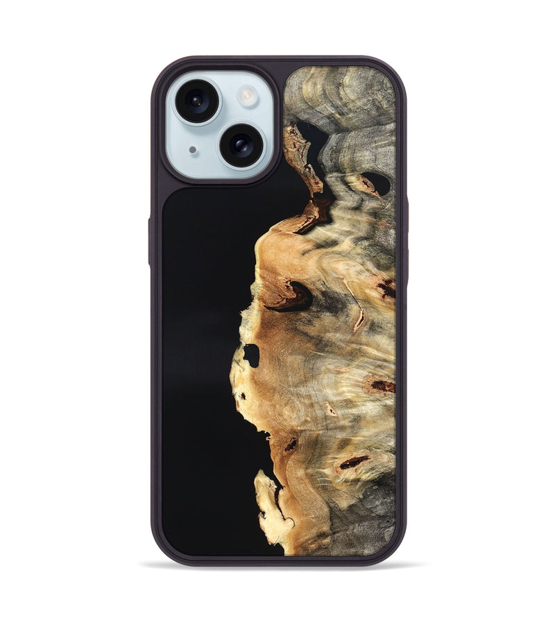 iPhone 15 Wood Phone Case - Fannie (Wood Burl, 824939)