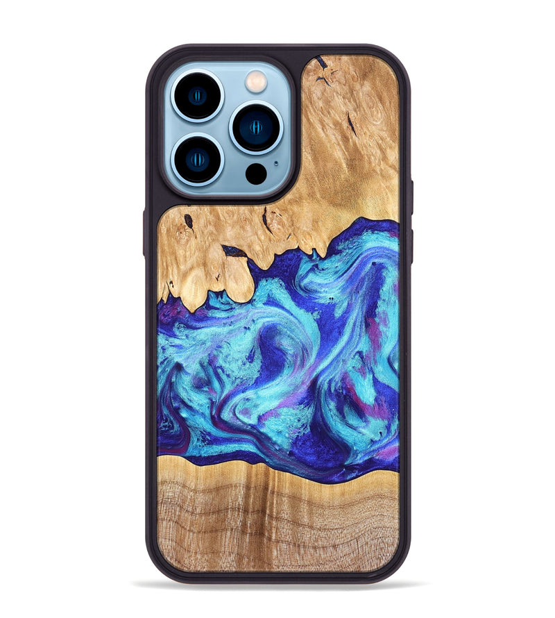 iPhone 14 Pro Max Wood Phone Case - Salina (Purple, 824943)
