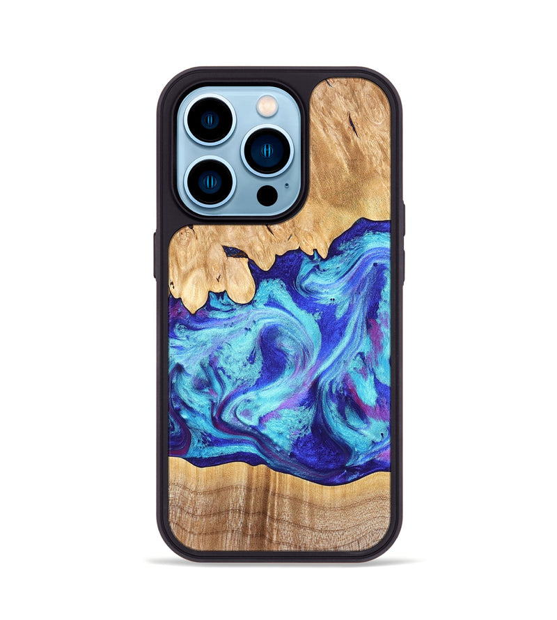 iPhone 14 Pro Wood Phone Case - Salina (Purple, 824943)
