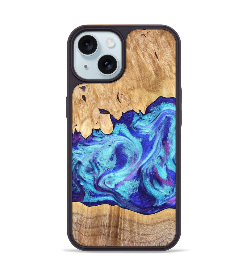 iPhone 15 Wood Phone Case - Salina (Purple, 824943)