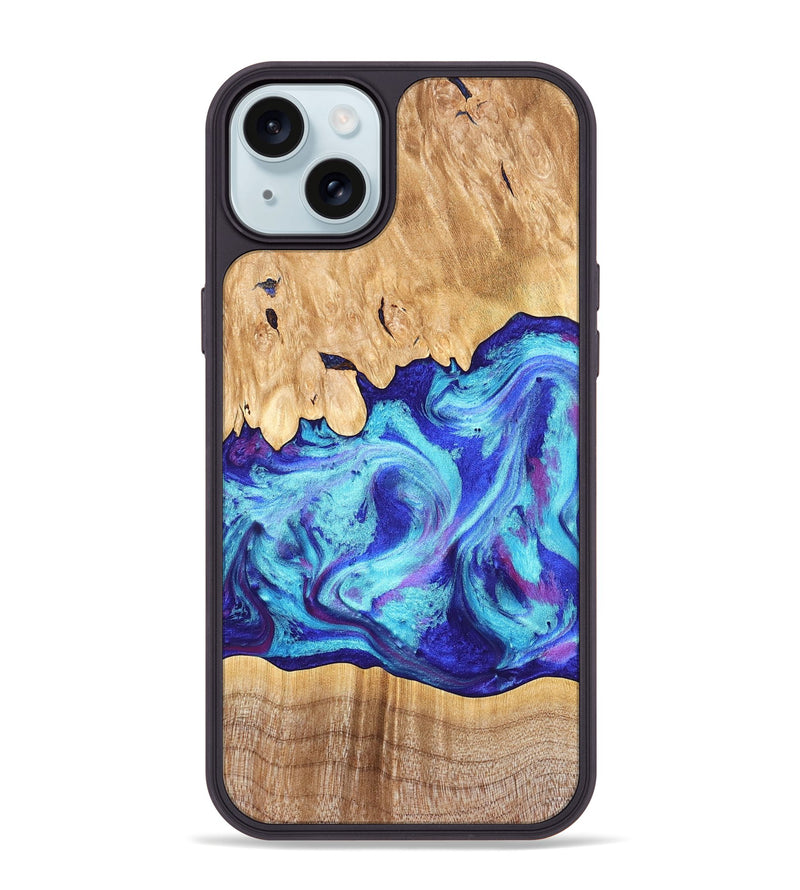 iPhone 15 Plus Wood Phone Case - Salina (Purple, 824943)