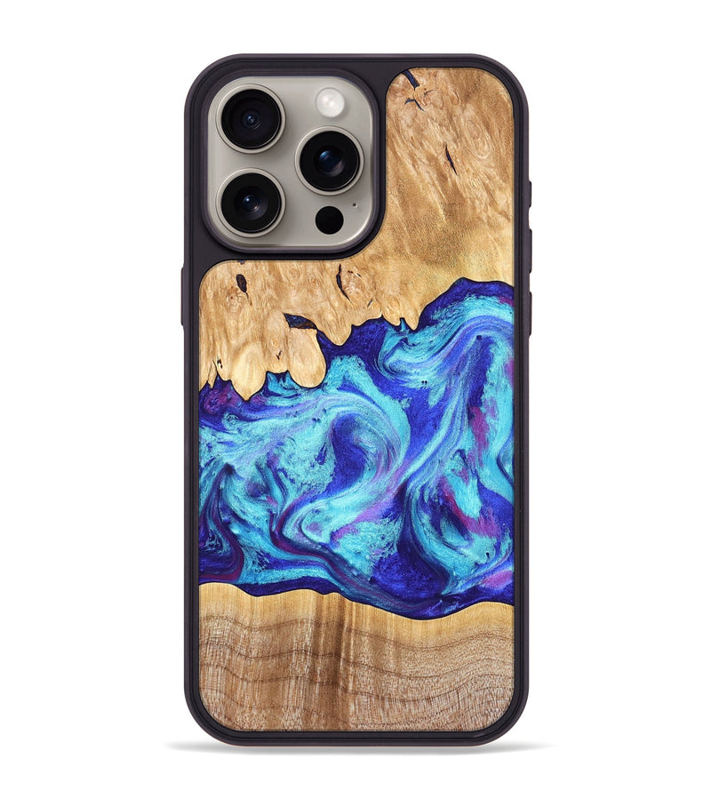 iPhone 15 Pro Max Wood Phone Case - Salina (Purple, 824943)