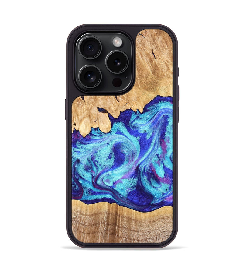 iPhone 15 Pro Wood Phone Case - Salina (Purple, 824943)