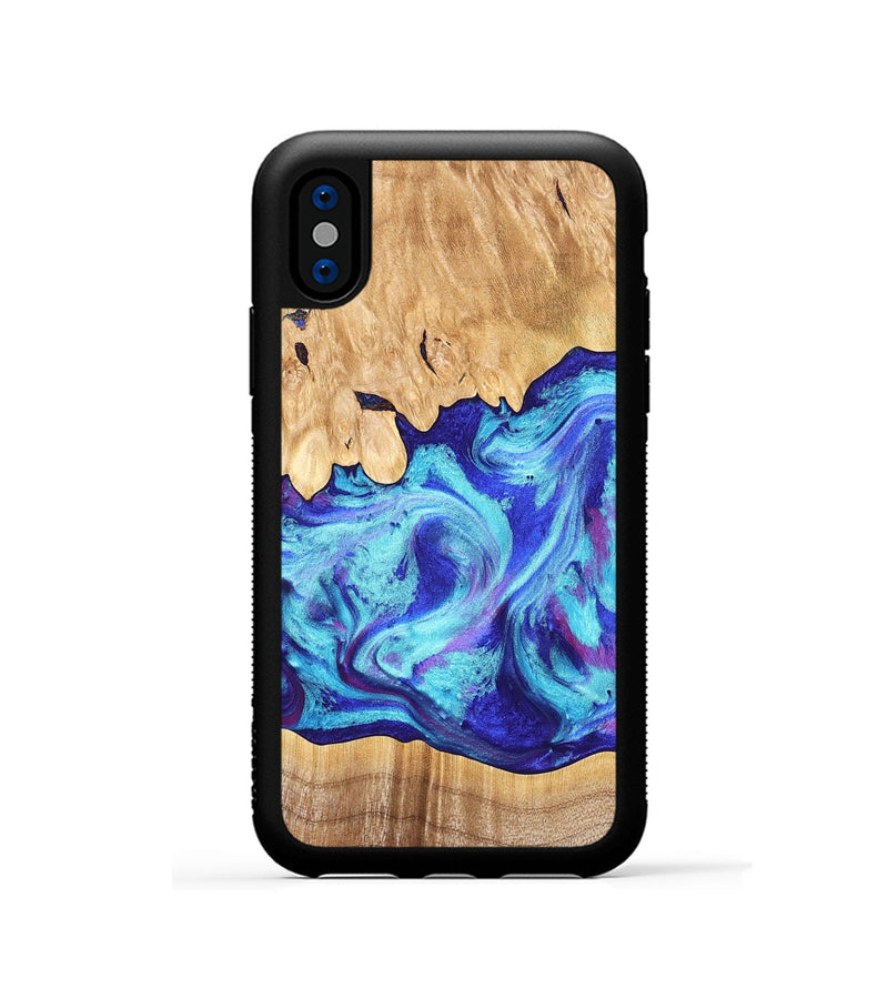 iPhone Xs Wood Phone Case - Salina (Purple, 824943)