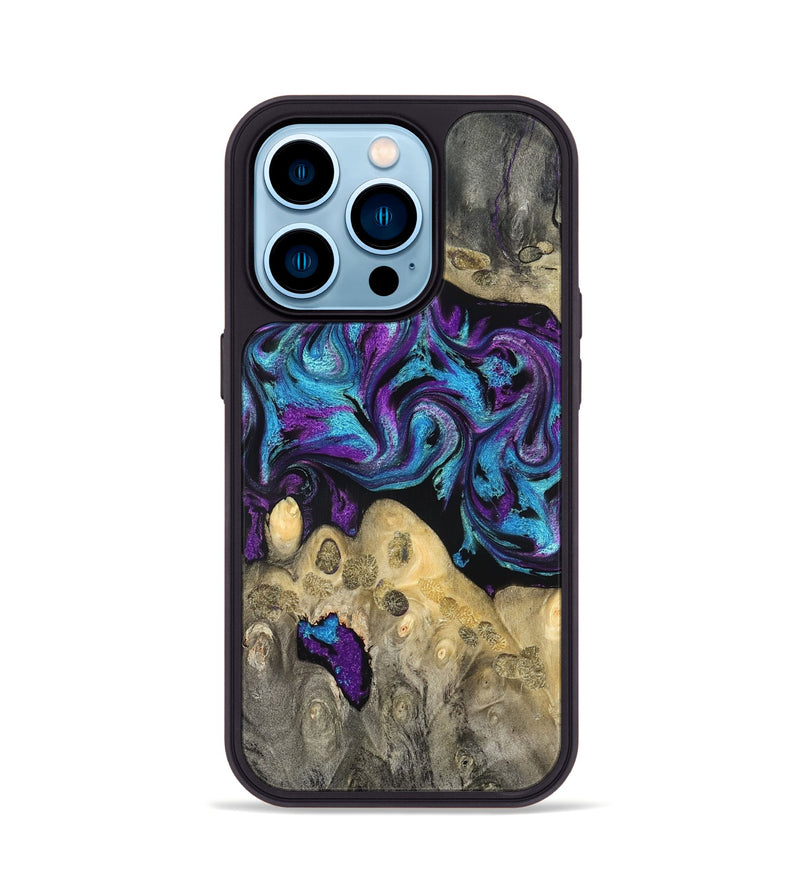 iPhone 14 Pro Wood Phone Case - Jesiah (Purple, 824945)