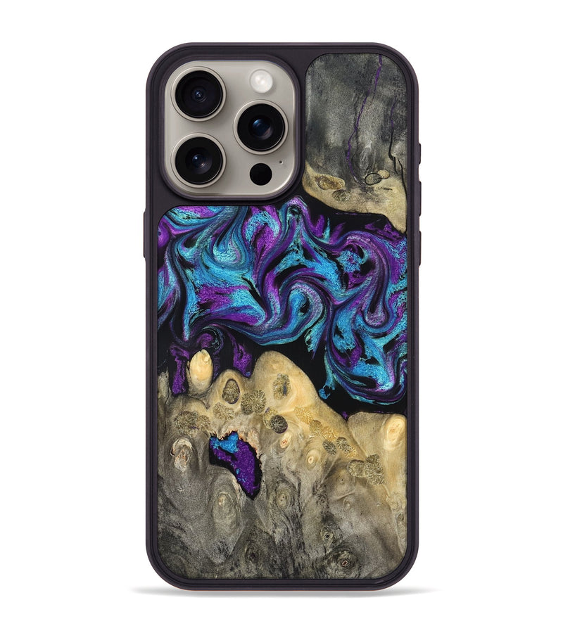 iPhone 15 Pro Max Wood Phone Case - Jesiah (Purple, 824945)