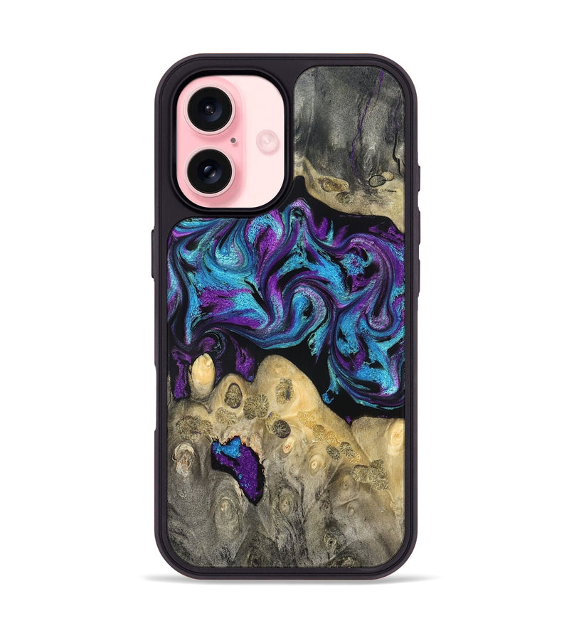 iPhone 16 Wood Phone Case - Jesiah (Purple, 824945)