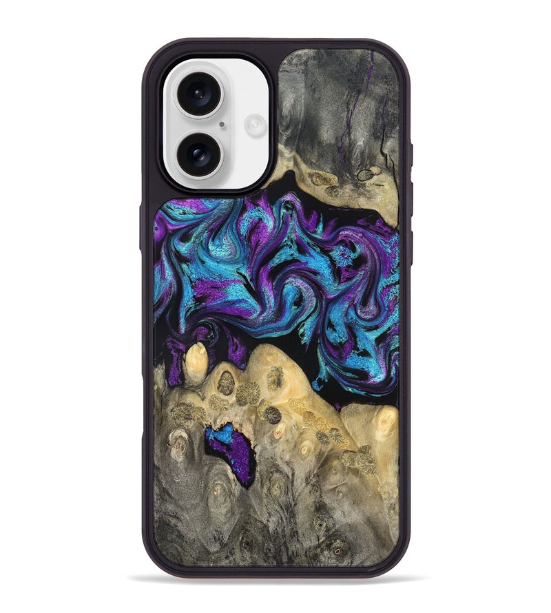 iPhone 16 Plus Wood Phone Case - Jesiah (Purple, 824945)